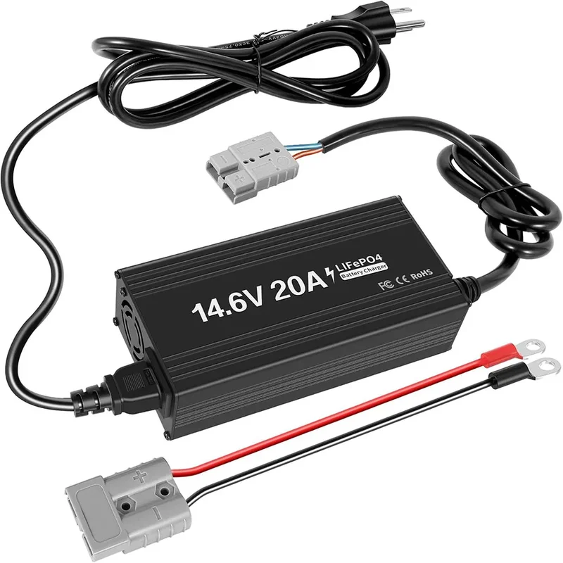 AliExpress - Chargeur de batterie au lithium 12V 20A pour batterie LiFePO4 12V, chargeur intelligent AC-DC 14,6V pour batteries LiFePO4 4S à décharge 