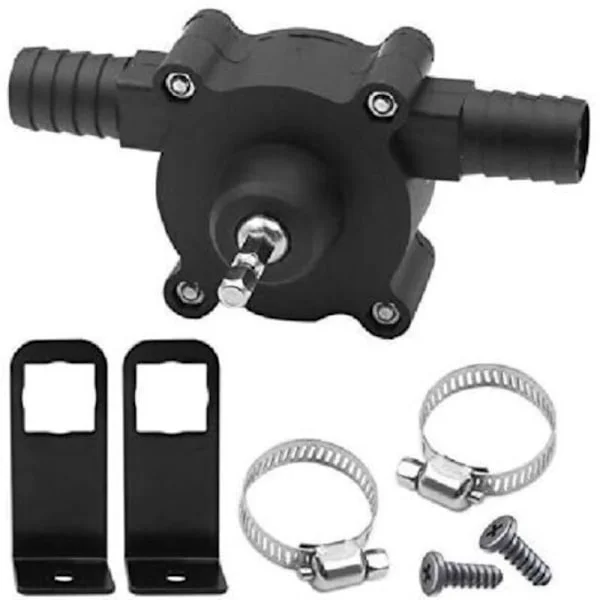 Bärbar mini elektrisk vattenpump, driven av borrmaskin, dieselmotor, olja eller flytande vatten; högflödes självsugande manuella överföringspumpar (