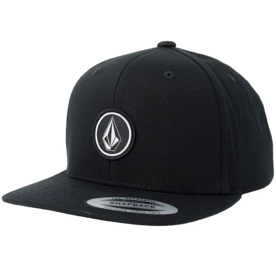 Volcom - Sort snapback Kasket - Quarter Twill Black Snapback @ Hatstore