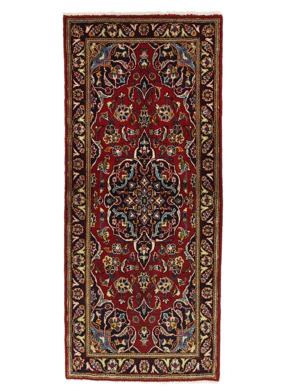Keshan Rug Oriental Runner Black/Brown (Wool, )