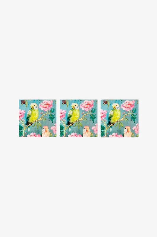 Paperproducts Design - Servetter Perruches 33x33 cm 3 st 20-pack - Flerfärgad - Servetter - Från Homeroom