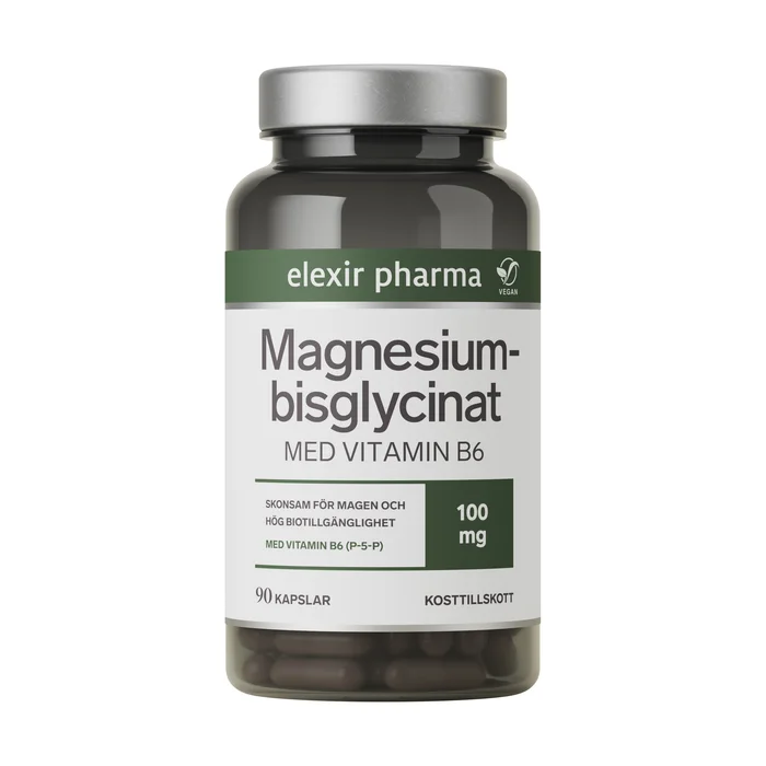 Elexir Pharma Magnesiumbisglycinat 90 kapsler