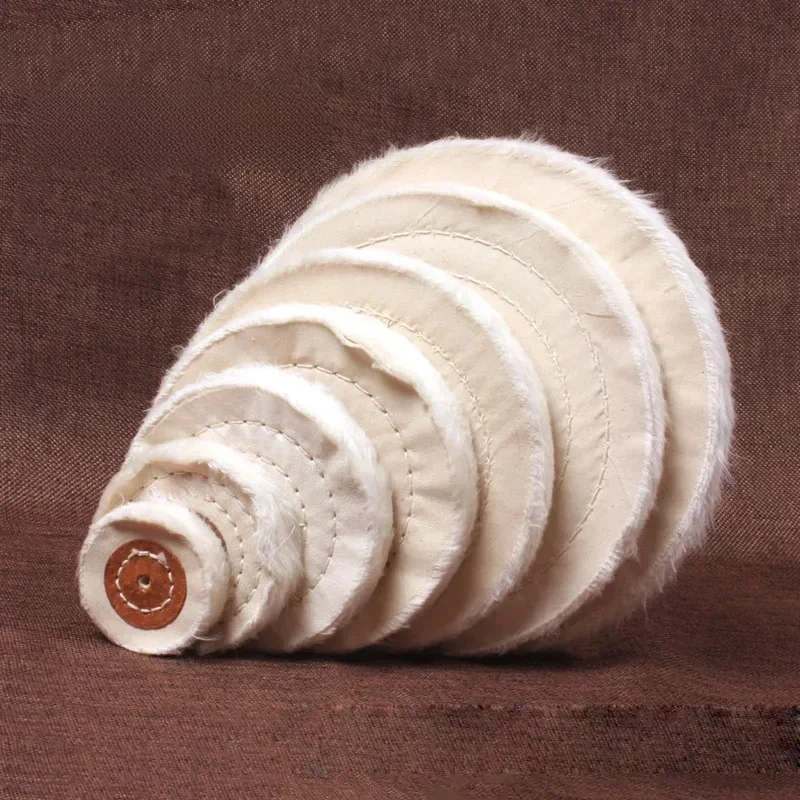 AliExpress - 50-200mm tissu polissage roue de polissage coton peluche tissu tonnelle tampon meuleuse Pad 150 or argent bijoux miroir roue de polissage