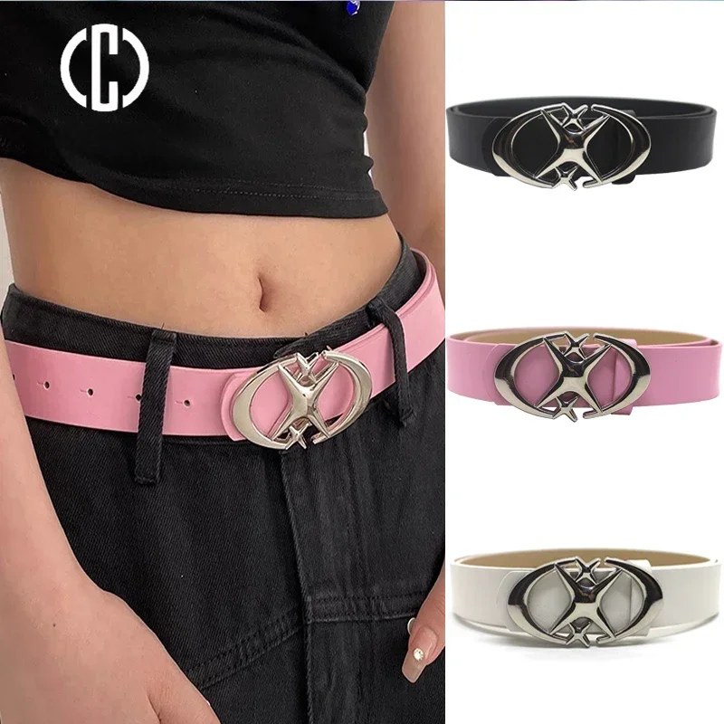 AliExpress - Y2K Punk Gothic Gürtel Frauen Gürtel für Jeans Gürtel für Frauen Rosa Weiß Schwarz Gürtel Mode Vintage Gürtel Pu Leder Bund BF019