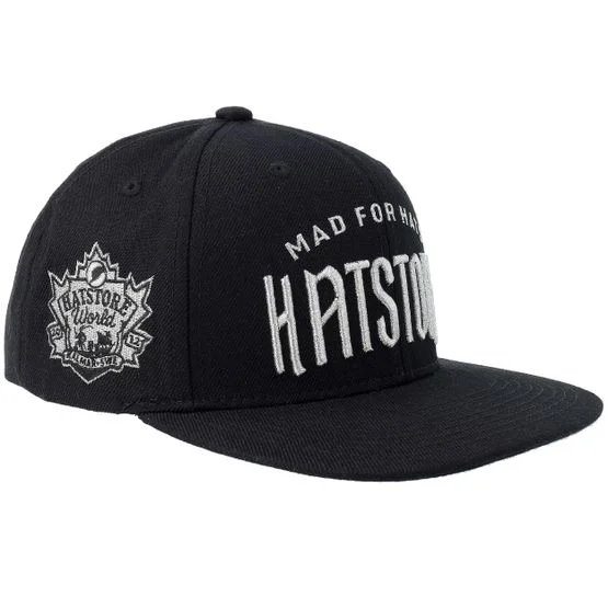 Hatstore - Mad For Hats Black Snapback Snapback Black Cap - @ Hatstore