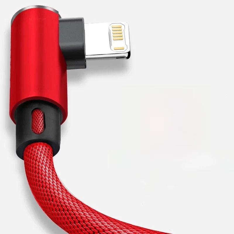 AliExpress - 90 Grad USB-Kabel für iPhone 14 13 12 11 Pro max x xr 6s 7 8 plus 2m 3m Kabel Handy Schnell ladekabel Daten Ladegerät Kabel