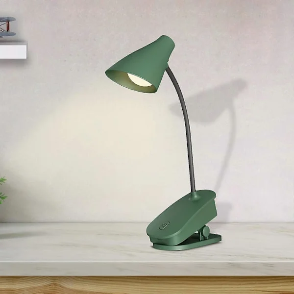 Clip-on lamp Desk lamp LED Storage Portable Desk lamp Bedroom Bedside lamp Clip Night light USB charging Gift Desk lamp Green Green Green