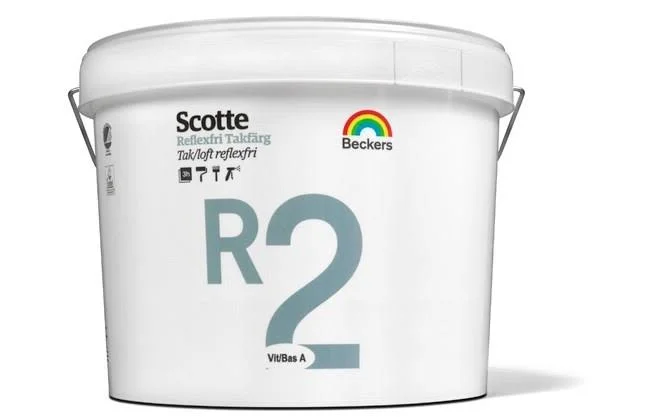 Beckers Takfärg, Scotte R2 helmatt, 10L, Vit, Färg & tapeter