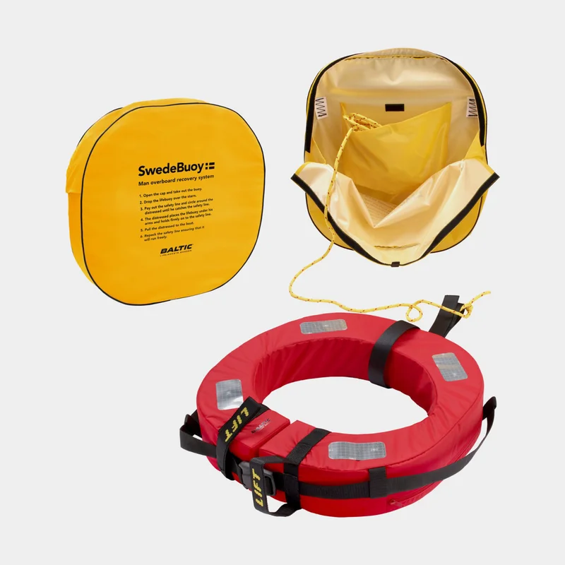 Rettungsring Baltic SwedeBuoy 135N, gelb + 38 Meter Schwimmleine + Hülle - Boot
