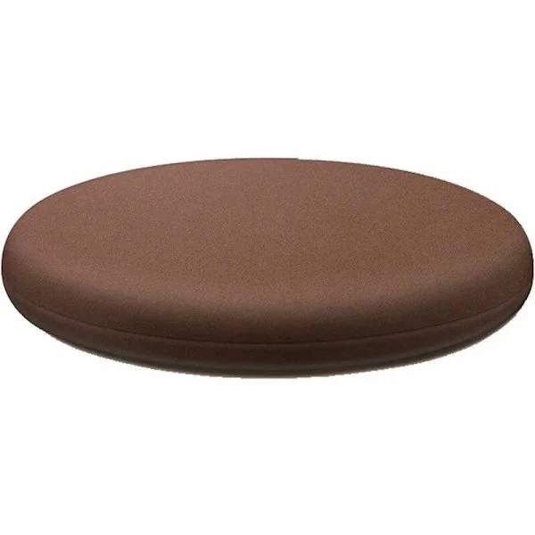 Rund sittepute 40 cm, avtakbar innendørs sittepute, vaskbar spisestolpute, 4 cm tykk sittepute i minneskum, brun