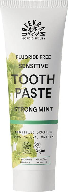 Urtekram Bio9 tandpasta strong mint 75 ml, Medicin & Pleje, Mund & Tandpleje, Tandpasta