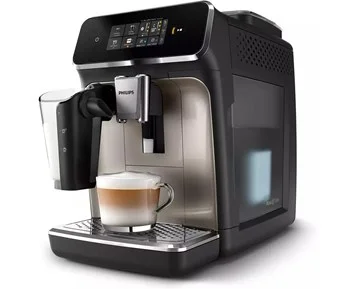 Helautomatisk espressomaskin med melkeskummer