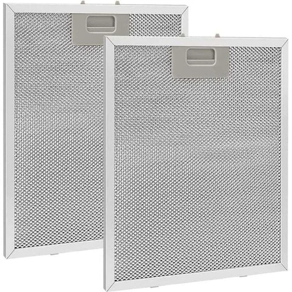 2-delt metallfettfilter for kjøkkenvifter, 320x260mm. Tilbehør til nettingfilter for kjøkkenvifter - Sølv