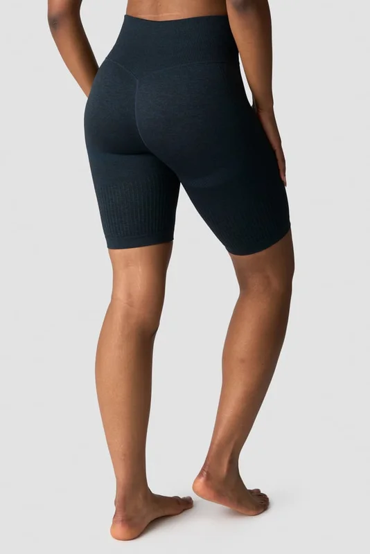 ICANIWILL - Soft Seamless Biker Shorts Navy Melange- Shorts - Dames - sportkleding van ICIW