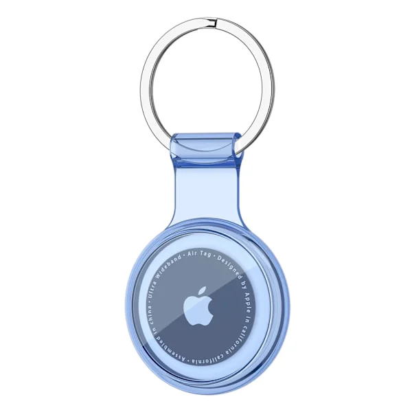 Vattentätt Anti-förlorat Nyckelringshållare TPU-fodral för Apple Airtag Air Tag Hund Katt Husdjur Halsband Nycklar Spårare Skyddande Fullt Skydd