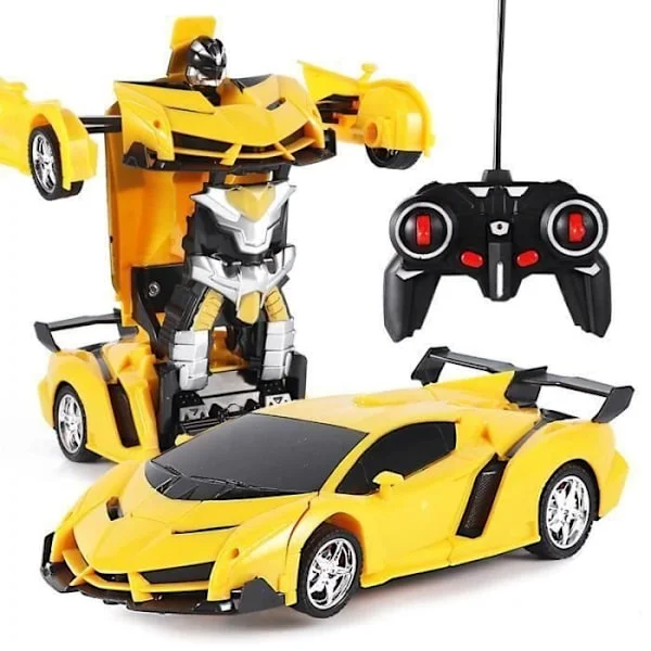 Leikki - Transformers - Kauko-ohjattava auto - 1:18 - Keltainen - 360° Kierto