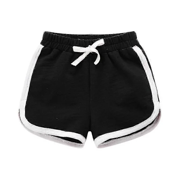 Pojkar Flickor 100% Bomull Sportshorts Sommar Kontrast Kantning Delfin Shorts Barn Atletisk Gym Kläder