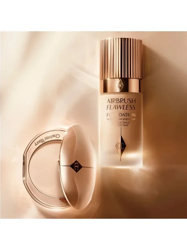 AliExpress - Fond de teint liquide Charlotte Tilbury Soft Red Carpet, teinte claire à moyenne, petite poudre dorée, nouvelle poudre micro-légère, 