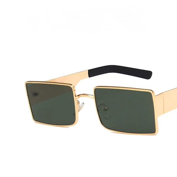 Svarta klassiska solglasögon med svarta linser - Unisex solglasögon UV400 skyddande herr- och damglasögon (gröna)