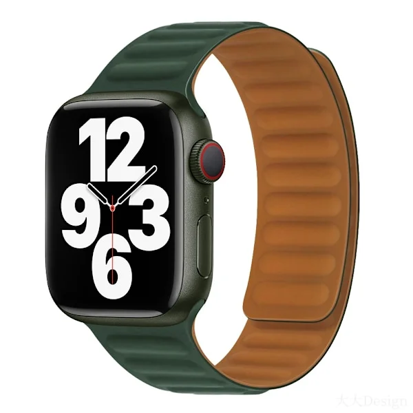 Kompatibel med Apple Watch Armband 49 46 45 44 42 41 40 38mm Dubbelsidigt Silikon Magnetiskt Armband för iWatch Ultra SE Serie 10 9 8 7 6 5 4 3 2 1