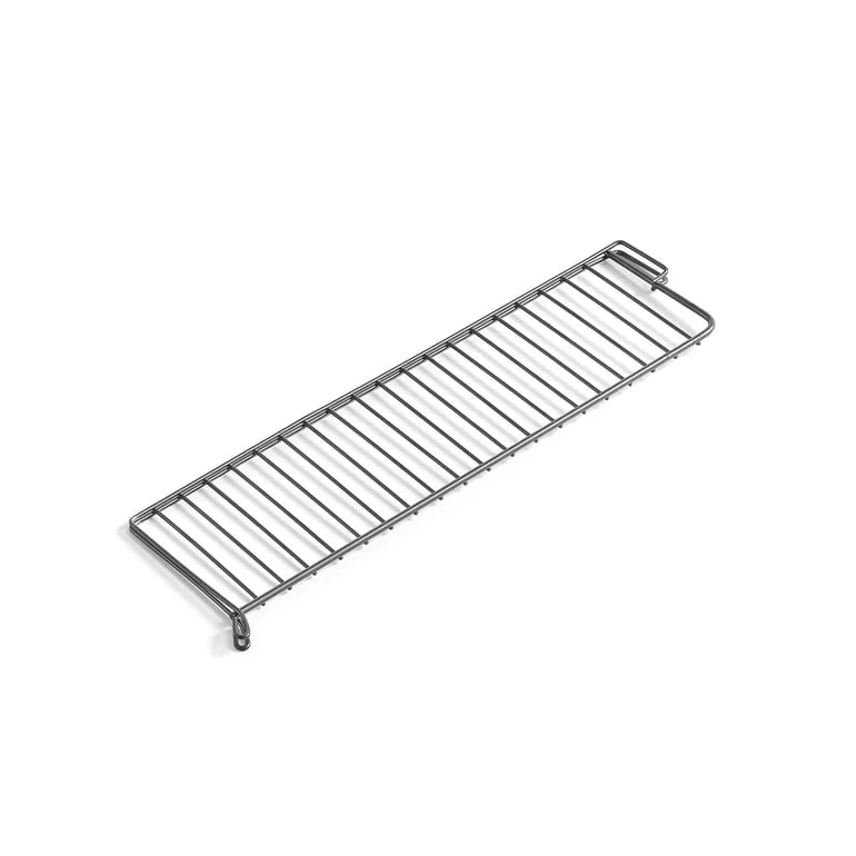 Avdelare för trådhylla, 120x430 mm, vita konsoler, silver