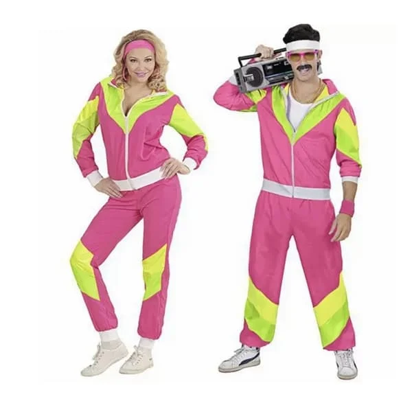 Par Hippie-kostymer för kvinnor och män Halloween Vintage 70-tal 80-tal Rock Disco Cosplay-kläder Discokläder Hippie-kostym L