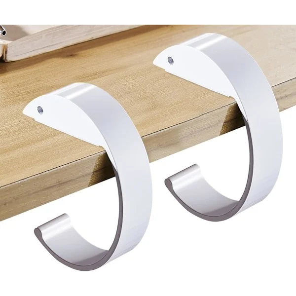 2 st väska krok för bord C-form handväska galge hållare, skrivbord väska krok för hängande väska, kraftig väska galge handväska krok ideal handväska 