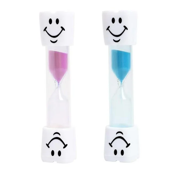 Smilende 3-minutters timeglass for barn - Multifunksjonell tidtaker for tannpuss, matlaging, kontor og mer [YJD]