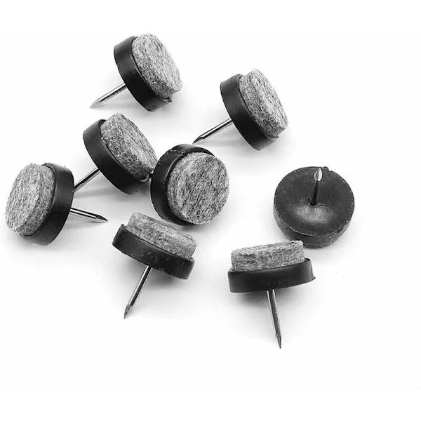 50 pcs furniture glides with nails, felt pads prevent furniture scratches