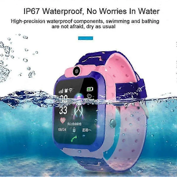 [RM]4G Smartwatch för barn med GPS-spårare, videosamtal, SOS-larm och spel - Vattentät smartwatch för barn med SIM-kortstöd