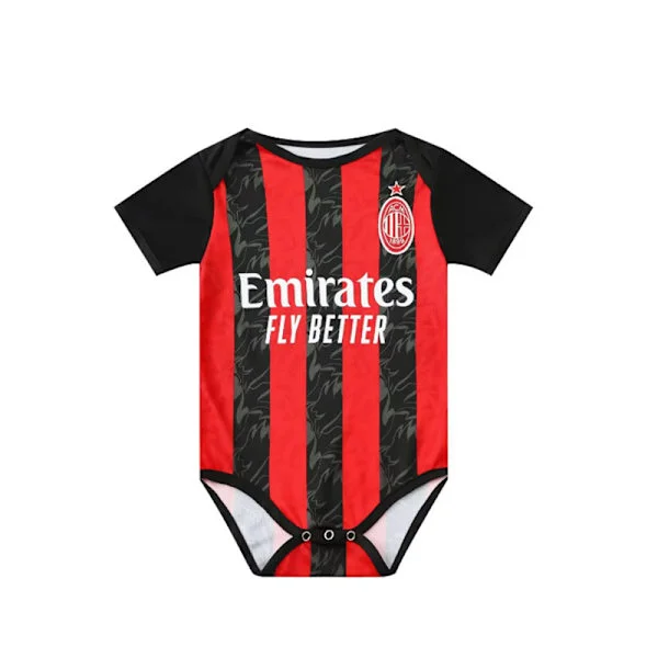 25-26 AC Milan Hemma Nyfödd Baby Jumpsuit Sparkdräkt Fotbollsdräkt