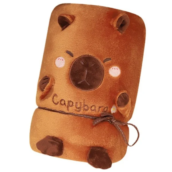 Capybara-teppe, bærbart overstørrelse teppegenser, reiseteppe, hettekappe