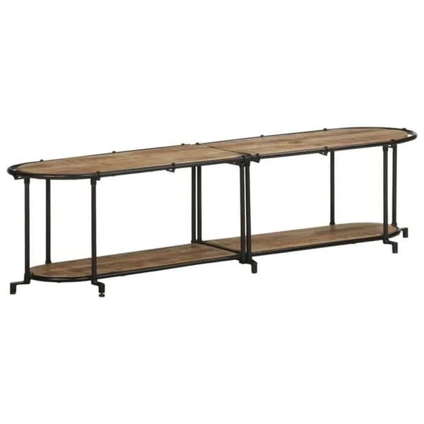 vidaXL TV-möbel 160x42x40 cm av massivt rå mango trä, TV-bänk, hifi-möbel, TV-konsol, TV-buffé, multimedia-möbel, 4013491