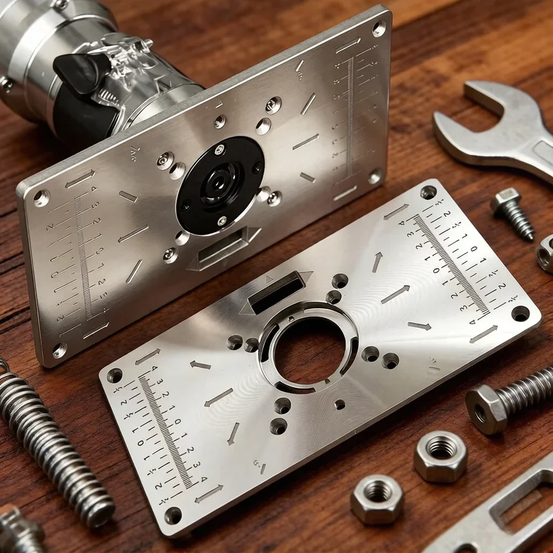AliExpress - Plaque d'insertion pour table de routeur - Plaque en aluminium avec anneaux pour machines à router, fraiser et tailler le bois