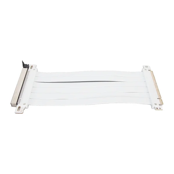 PCIE 3.0 X16 Riser-kabel 180 graders flexibel högavskärmad förlängning för grafikkort vit 20 cm 7,9 tum