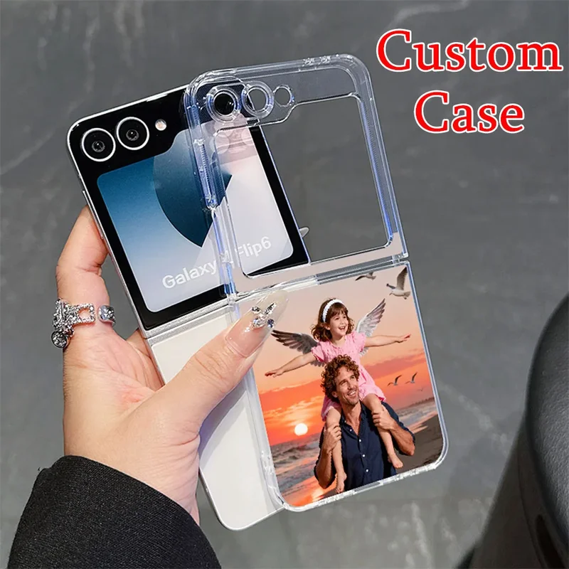 AliExpress - Coque personnalisée en TPU souple transparente pour Samsung Galaxy Z Flip 7 6 5 4 3, étui pliable pour Galaxy Z Flip6 Flip5 Flip4 Flip7