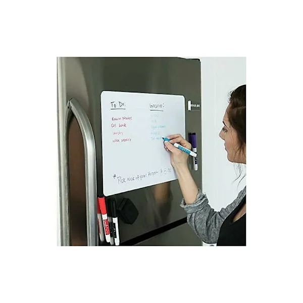 JOORRT Magnetic Refrigerator Whiteboard 17 x 12 with Stain-Free Technology, Magnetic Refrigerator Whiteboard Planner in Flat Pack