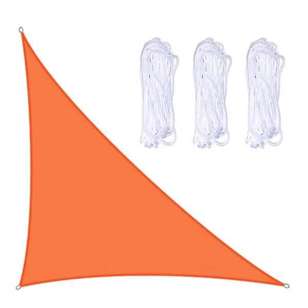 (Tillbehör är 3 rep, 2,5 meter per rep) 3*4*5 meter rätvinklig solsegel utomhus gårdsplan markis (orange) med tre rep