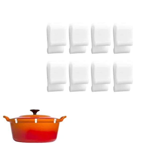 Beskyttelsesklips for lokk til nederlandsk ovn for Le Creuset, Staub & Tramontina støpejernsgryter - Forhindrer flising og riper