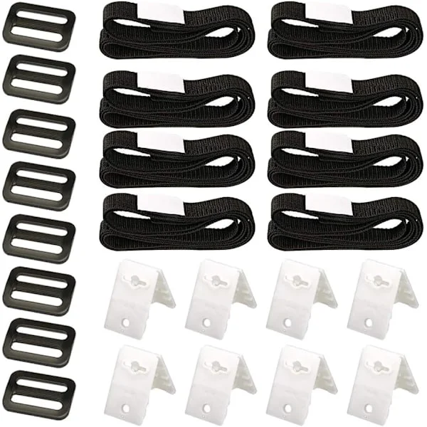 [KK] Pool Solar Cover Reel Straps Kit, Easy-to-Install Webbing Straps Kit for Universal In-Ground Pools, Super Value Complete Solar Cover Straps Kit