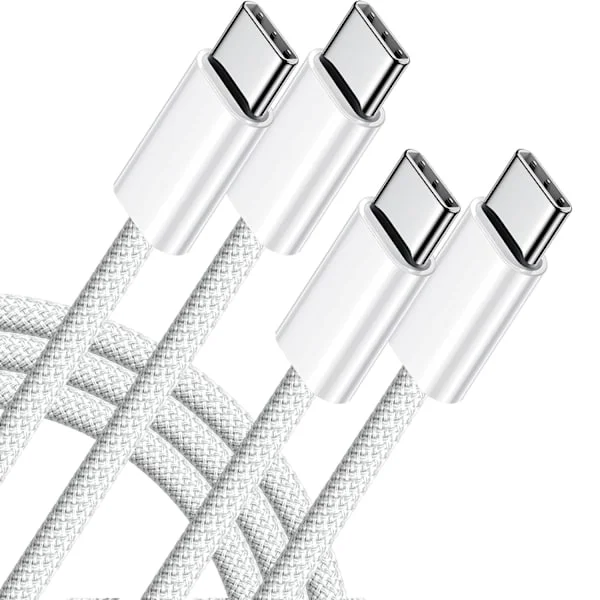 2-pack 3FT USB C till USB C-kabel - Certifierad snabbladdningssladd kompatibel med iPhone 15 Pro Max, Samsung S23, iPad Pro, MacBook Air