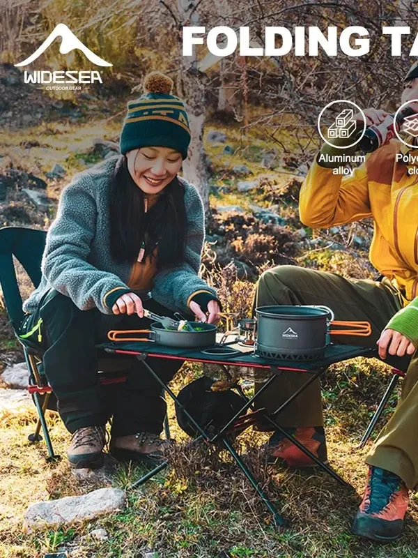 AliExpress - WIDESEA Table de camping pliante portable avec porte-gobelets et poche en filet Table de pique-nique extérieure légère pour randonnée 