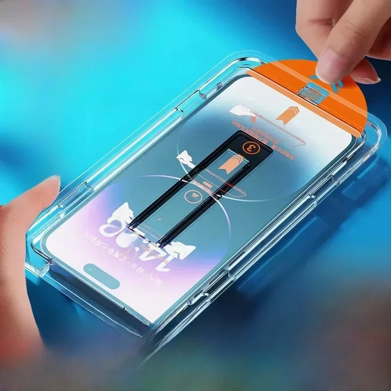 AliExpress - Oleophobe Beschichtung, staubfrei, einfache Installation, Displayschutzfolie für iPhone 17, 16, 15, 13, 11, 12, 14, Pro Max Air SE 7 8 