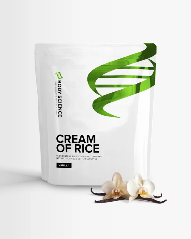 Cream of Rice - 1500g - Naturell - Body Science - Minutris, Glutenfritt mellanmål, Komplexa kolhydrater, Snabb risgrynsgröt