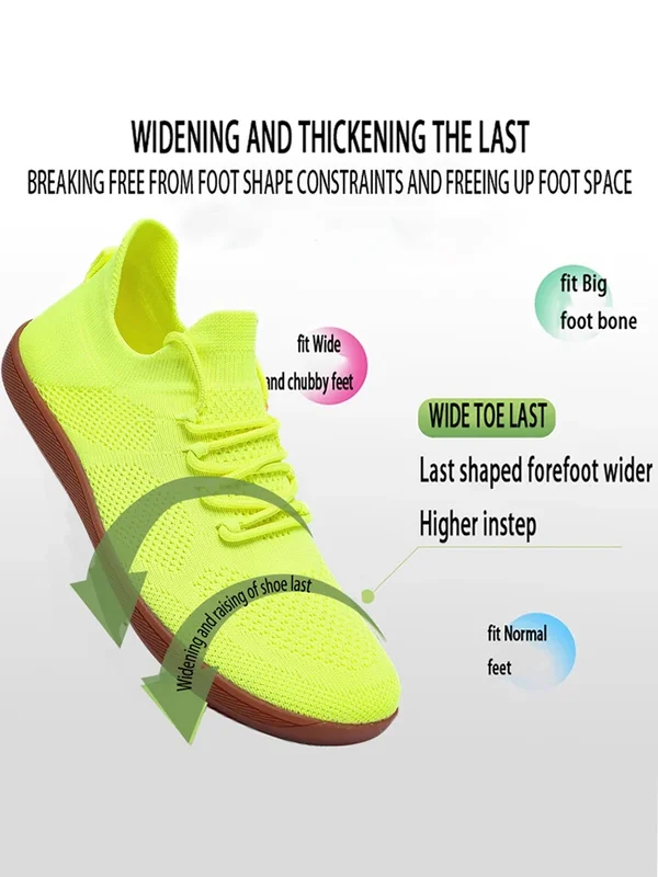 AliExpress - 2025 nouvelles chaussures pour hommes à bout large décontracté semelle souple chaussures à bout large baskets de marche respirant maille 