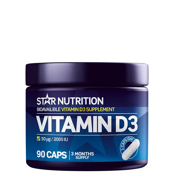 D-vitamin Star Nutrition Vitamin D3 90 kapsler - Bodyman.dk