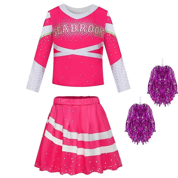IC 3-10 år Pige Zombies 3 Cheerleader Kostume Cosplay Kostumer Sæt Z CNMR 9-10 År