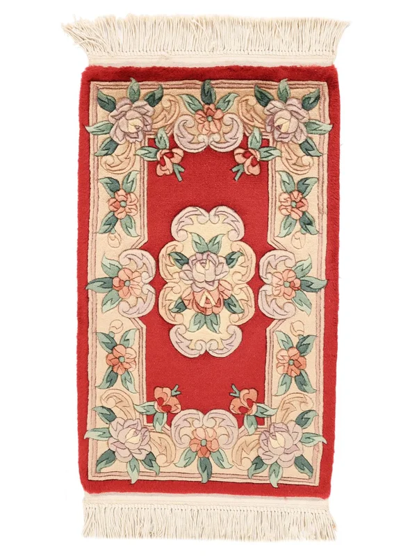 Medaillon Klein China 90 Line Teppich 52X86 Wolle
