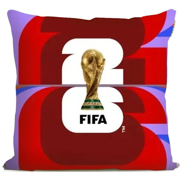 2026 World Cup FIFA World Cup Trophy-Themed Pillowcase (Design: USA, Canada, Mexico 2)45*45cm