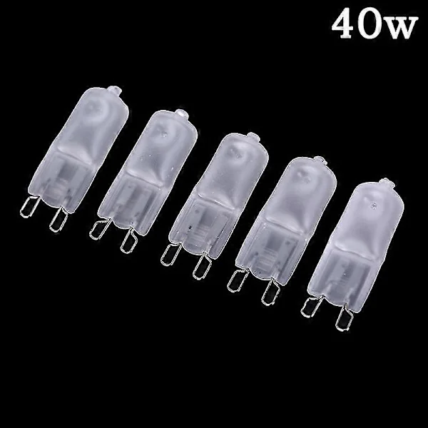 5 stk. frostet halogen G9 dimbar lyspære 220v lampe 20/40/60w halogenlampe G9
